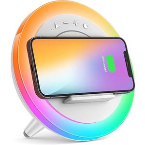 SIDVAR Bluetooth Speaker Night Lightsr, Wireless Charging Modern Speaker, Best Teenage Birthday Gift Ideas Tween Girls Gifts/Please use The Original Adapter