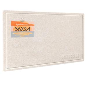 Lightomorrow Bulletin Board, 36 x 24 inches Felt Board - Decorative Pin Board, Cork Board Alternative for Wall, 3' x 2' Foldable Self-Adhesive Vision Board Prayer Board with 20 Pushpins - Oatmeal