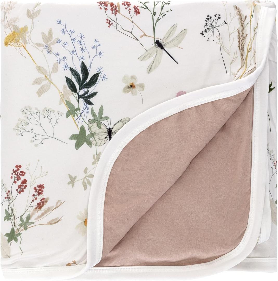 Pobi Baby Premium Baby Blanket, Soft Stretchy Quilt for Babies, Toddlers, Kids (Wildflower)