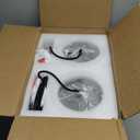 Modern Cement Pendant Light Fixture,Concrete Pendant Lights with Wood Accent,Vintage Farmhouse Chandelier for Kitchen Island Dining Room Living Room Bedroom Restaurant Cafe(Black 2-Pack)