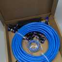 PU Air Line Kit 6mm OD x 4mm ID  32.8ft Blue Flexible Hose with Push to Connect Fittings, Tube Cutter  Pneumatic Air Tubing Kit for Compressor, Air Tools, Laser Assist