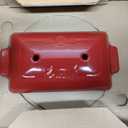 Emile Henry Ceramic Bread Loaf Baker, 11.02 x 5.12 x 4.72in, Burgundy