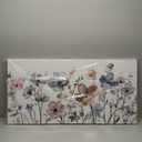 NINEASO Flowers Canvas Wall Art - Cream White Flowers Pictures Abstract Beige Floral Wall Decor Botanical Painting Print Artwork for Living Room Bedroom Home Office Decorations 20" x 40" (40L" x 20W", Abstract Botanical Floral)