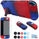 Dockable Case for Nintendo Switch - COMCOOL 3 in 1 Protective Cover Case for Nintendo Switch and Joy-Con Controller with Screen Protector - Red Blue