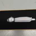 VAVC Small Silver Watches for Women, Analog Womens Watch with Stainless Steel Expansion Band, Oval Case Roman Dial, Water Resistant（5.91in-6.7in）