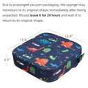 Eiury Toddler Booster Seat for Dining Table, Portable Kids Booster Seat with Safety Buckles Portable Increasing Booster Cushion with Non-Slip Bottom (Blue Dinosaur)