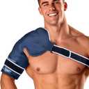 Magic Gel Shoulder Ice Pack Wrap - Reusable and Adjustable Arm Sling for Cold Shoulders Compression Men Women Pitchers Rotator Cuff - Easy to Freeze