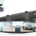 Car Dash Cam Backup Rearview Mirror Camera, 4.3" Full HD 1080P Smart Rearview Mirror Camera for Cars, Trucks, SUV, Dual Cameras, Built-in G-Sensor, Parking Assistance & Loop Record Support