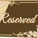 10 Pack Gold Acrylic Reserved Table Signs 6" x 4" Double Sided Reservation Seating Tent Cards for Wedding, Reception, Restaurant, Ceremony, Events
