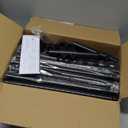 Room Divider No Drilling Curtain Rod Wall Divider for Room Separation, 4-10ft(H) 28-114inch(W) Adjustable, Heavy Duty Partition Space Separator Freestanding Tension Curtain Stand, Black