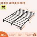 homfan Queen Bed Frame, 6" High Platform Bed Frame, Heavy Duty Steel Slat Support Queen Size with Storage Space, Support Up to 800 LBS, No Screws Needed, Easy Assembly (Black)