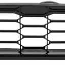 ALMULOO Grill Compatible with 2017-2019 Honda Civic EX EX-L LX Plastic(PP) Front Bumper Grille Gloss Black Replacement for HO1036128 71102TGGA00 W/Hatchback W/o Sport & Tour