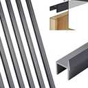 Leinuosen 3 Pcs File Cabinet Rails PVC Hanging Black Document Cabinet Rails for Drawer Sides Letter Size Office File Drawer Holder Organizer Storage, 24 Inches Long(1/2 Inch Wide)