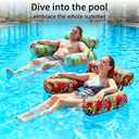 Pool Floats for Adults 2 Pack Floating Lounge Chair & Pool Noodle, Thickened Durable Design with Air Pump, Ideal for Summer Pool Parties