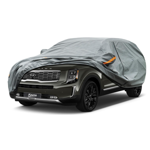 Cartist Full Car Cover Fits for Kia Telluride 2020 2021 2022 2023 2024 Accessories All Weather Waterproof SUV Car Protection Cover Outdoor for Telluride Anti UV with Zipper Reflective Safety Strips