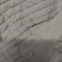 Palassio Striped Beige 100% Cotton Quilt Queen Size Bedding Sets, Lightweight Crinkly Channel Pick Stitch Textured Bedspread Soft Shabby Chic Farmhouse Country Coverlet for All Season, 2 Shams