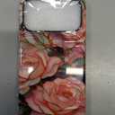 Jusy Compatible with MagSafe Pink Flower Case for iPhone 17 Pro Max, Aesthetic Stained Glass Floral Magnetic Phone Case, Soft TPU and Hard PC Protective Cover for Women Girls (Shiny) - Pink Flower