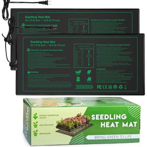 NAMOTEK Seedling Heat Mat, 10" x 20.75" Waterproof Plant Heating Mat, Warm Hydroponic Heating Pad for Indoor Home Gardening Seed Starter,Germination, Greenhouse