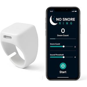 Smart Anti-Snoring Device with App Control, Comfortable One-Size Design, White