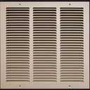 HVAC Premium 16'' x 16'' [Duct Opening] Flat Stamped Steel Return Air Grille - Sidewall and Ceiling - HVAC Vent Duct Cover - Brown [Outer Dimensions: 17.75''w X 17.75''h]