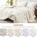 MUXHOMO 7 Pieces Queen Comforter Set, Soft Bed in a Bag Queen Size, All Season Bedding Set with Comforter, Flat Sheet, Fitted Sheet, Pillowcases & Shams, Ivory