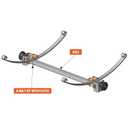 U Bolt Kit for Boat Trailer Axle Leaf Springs, U Bolts 2 inch Wide, for 2x2 Axle - 4 3/4" Long