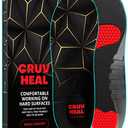 CRUVHEAL Work Pro Comfort Insoles - Shock Absorption - Low Arch - Cushioning Anti Fatigue Shoe Insert Men Women - Non-Slip - Soft Comfortable Work Boot Insoles - Foot Pain Relief (L, Black)