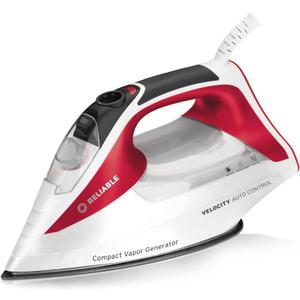 Reliable Velocity 270IR Steam Iron - Auto Control Compact Vapor Generator with Sensor Technology, Patented Technology for Continuous Steam, Zero Leaks, Perfect Temperature, 8 Programmable Heat Setting
