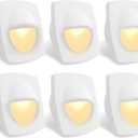 Dream lighting 12volt IP65 LED Stair Step Light Low Voltage Fixtures for Marine Ship Boat Courtesy Lights-Warm White, White Shell, Pack of 6