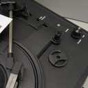 Vinyl Record Player 3-Speed Bluetooth Portable Suitcase Belt-Driven Record Player with 2 Built-in Stereo Speakers Vinyl Vintage Turntable Phonograph Records Player with RCA Line Out, AUX Out (Black)