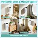 Air Ionizers for Home with Activated Charcoal, Cat Litter Deodorizer, HEPA Plug In Negative Ion Generator for Small Spaces, Bathroom, Office & Kitchen, Pet Odor Eliminator for Smoke, Dust