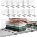 Hekmaden 12Pack Acrylic Shelf Dividers for Closet Organization, Clear Shelf Divider Fits Shelves of 0.4-1 Inch,Purse Organizer for Closet, Shelf Organizer, Closet Organizers and Storage