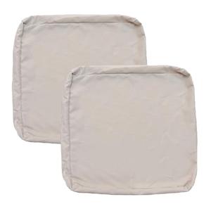 FLYMEI Patio Cushion Covers 22x20x4 Waterproof Outdoor Cushion Cover Replacement 2Packs Outdoor Seat Cushion Slipcover for Rattan Chair Sofa, Apricot