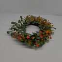 DDHS Summer Wreaths for Front Door,24 Inch Large Eucalyptus Wreath with Boxwood Leaves Three Colors of Chrysanthemums All Year Round Wreath for Indoor Outdoor Porch Farmhouse Decoration