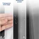 Portfolio Folder for Artwork Art Portfolio Binder 2 Packs 11"x17" Demo Book Black Portfolio Folder with Protective Film Binder with Plastic Sleeve 30 Pockets 60 Page Capacity