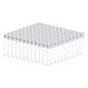 PATIKIL 120Pcs 45ml Plastic Test Tube with Screw Caps, 140x25mm Tubes Aluminum Lid, for Scientific Experiments Party Decoration Candy Bead Storage Bath Salt