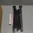 Black Shower Curtain Rod 31 to 80 Inch,1 Inch Diameter Adjustable Spring Tension Stainless Steel Telescoping Rod,Easy Install,No Rust