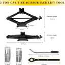 Sun Walker Car Jack Kit, 2 Ton (4409 lbs) Scissor Jack Spare Tire Changing Repair Tool with Lug Wrench, Portable Scissor Lift Jacks Universal Emergency Kit for Car Truck SUV