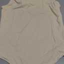 MANGOPOP Women's Tank Top Bodysuit Scoop Neck Sleeveless Body suit Sexy Backless Ribbed Tops Large, Beige 