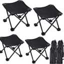 Ripeng 4 Pcs Portable Airplane Travel Foot Rest, Folding Camping Stool, Under Desk Foot Rest at Work for Long Flight, Home and Office Outdoor Hiking Fishing with Carry Bag