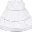 Girls' Petticoat Half Slip 3 Hoop Flower Girl Crinoline Petticoat Skirt