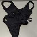 CHYRII Women's Sexy Cutout Lace Up Backless High Cut One Piece Swimsuit Monokini (Black, M)