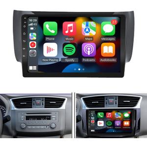 for 2013-2017 Nissan Sentra Radio with Wireless Carplay&Android Auto,2G RAM 32G ROM Android Car Stereo Navigation Bluetooth Touch Screen Car Multimedia Radio