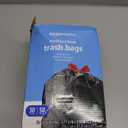 Amazon Basics 30 Gallon Flextra Strength Multipurpose Drawstring Trash Bags, 20% Post Consumer Recycled Material, Tear Resistant, Black, 50 Count