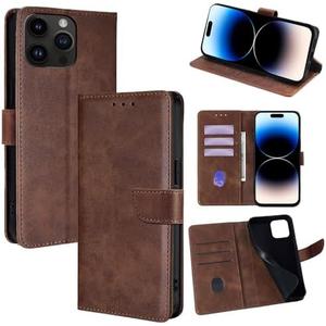 Jiajihua Cover Compatible with Sharp Simple Sumaho 5 Magnetic Closure Wallet Card Slot Flip Kickstand Brown 6,5x3,5