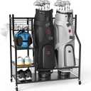 PLKOW Golf Bag Storage Garage Organizer, Extra Large Size Golf Bag Storage Stand and Golf Equipment Rack for Garage,Shed, Basement