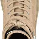 GUESS Women's Orana Combat Boot (8.5, Taupe Suede 240)