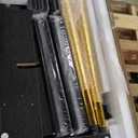 Arulvmrn 47.24" Big Modern Vanity Desk with Mirror and Lights, Vanity Desk with 29.53" HD Lighted Mirror, Makeup Vanity with 5 Drawers and Storage Shelves and Charging Station, Black2