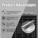 FIOQE 5Pcs 7733P410-60 Gas cooktop Control knob,Durable, Perfect fit for Jenn-Air, Maytag, KitchenAid Gas cooktops, can Replace for 74007733, AP5668987, PS2375871, AP6011505