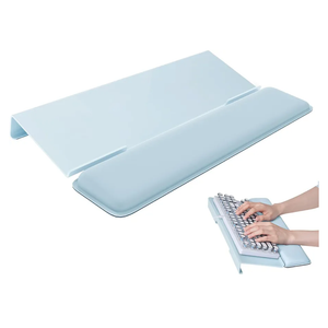 Computer Keyboard Stand for Desktop, Keyboard Wrist Rest Holder Stand for Easy Typing with Wrist Pad for Office Desk, Home, School(Blue)